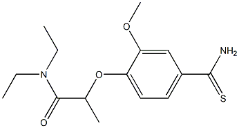 2-(4-carbamothioyl-2-methoxyphenoxy)-N,N-diethylpropanamide 구조식 이미지