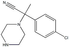 2-(4-chlorophenyl)-2-(piperazin-1-yl)propanenitrile Structure