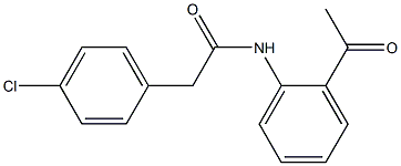 2-(4-chlorophenyl)-N-(2-acetylphenyl)acetamide Structure