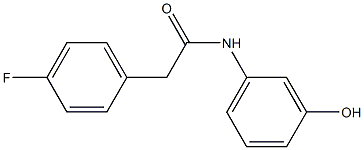 2-(4-fluorophenyl)-N-(3-hydroxyphenyl)acetamide 구조식 이미지