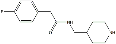 2-(4-fluorophenyl)-N-(piperidin-4-ylmethyl)acetamide 구조식 이미지