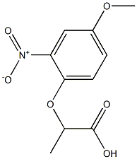 2-(4-methoxy-2-nitrophenoxy)propanoic acid 구조식 이미지