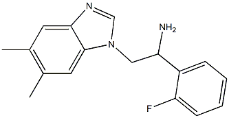 2-(5,6-dimethyl-1H-1,3-benzodiazol-1-yl)-1-(2-fluorophenyl)ethan-1-amine 구조식 이미지
