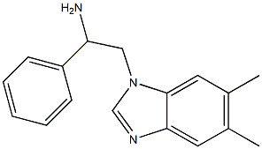 2-(5,6-dimethyl-1H-1,3-benzodiazol-1-yl)-1-phenylethan-1-amine 구조식 이미지