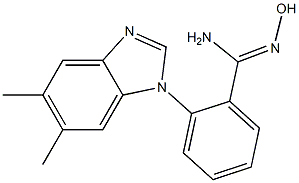 2-(5,6-dimethyl-1H-1,3-benzodiazol-1-yl)-N'-hydroxybenzene-1-carboximidamide 구조식 이미지
