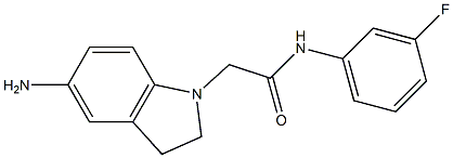 2-(5-amino-2,3-dihydro-1H-indol-1-yl)-N-(3-fluorophenyl)acetamide Structure