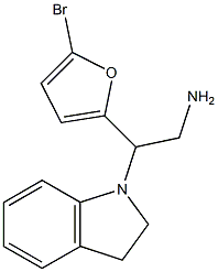 2-(5-bromo-2-furyl)-2-(2,3-dihydro-1H-indol-1-yl)ethanamine 구조식 이미지