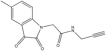 2-(5-methyl-2,3-dioxo-2,3-dihydro-1H-indol-1-yl)-N-(prop-2-yn-1-yl)acetamide Structure