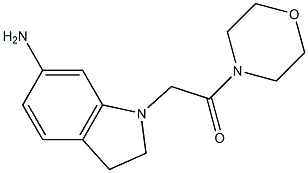 2-(6-amino-2,3-dihydro-1H-indol-1-yl)-1-(morpholin-4-yl)ethan-1-one 구조식 이미지