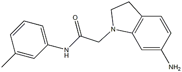 2-(6-amino-2,3-dihydro-1H-indol-1-yl)-N-(3-methylphenyl)acetamide Structure