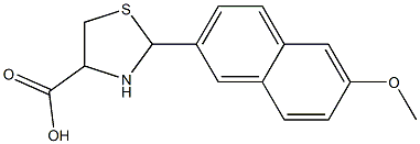 2-(6-methoxy-2-naphthyl)-1,3-thiazolidine-4-carboxylic acid Structure