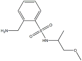 2-(aminomethyl)-N-(1-methoxypropan-2-yl)benzene-1-sulfonamide 구조식 이미지