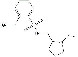 2-(aminomethyl)-N-[(1-ethylpyrrolidin-2-yl)methyl]benzenesulfonamide 구조식 이미지