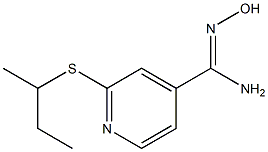 2-(butan-2-ylsulfanyl)-N'-hydroxypyridine-4-carboximidamide Structure