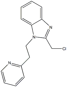 2-(chloromethyl)-1-[2-(pyridin-2-yl)ethyl]-1H-1,3-benzodiazole 구조식 이미지