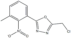 2-(chloromethyl)-5-(3-methyl-2-nitrophenyl)-1,3,4-oxadiazole Structure