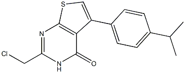 2-(chloromethyl)-5-[4-(propan-2-yl)phenyl]-3H,4H-thieno[2,3-d]pyrimidin-4-one Structure
