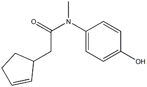 2-(cyclopent-2-en-1-yl)-N-(4-hydroxyphenyl)-N-methylacetamide Structure