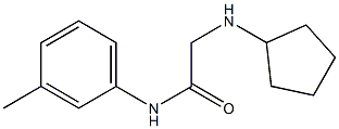 2-(cyclopentylamino)-N-(3-methylphenyl)acetamide 구조식 이미지