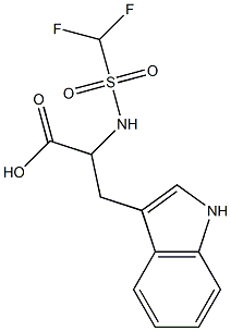 2-(difluoromethane)sulfonamido-3-(1H-indol-3-yl)propanoic acid Structure