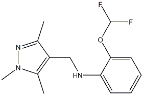 2-(difluoromethoxy)-N-[(1,3,5-trimethyl-1H-pyrazol-4-yl)methyl]aniline 구조식 이미지