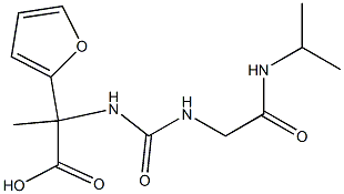 2-(furan-2-yl)-2-({[(propan-2-ylcarbamoyl)methyl]carbamoyl}amino)propanoic acid Structure