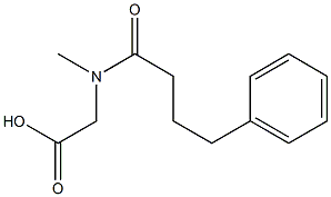 2-(N-methyl-4-phenylbutanamido)acetic acid 구조식 이미지