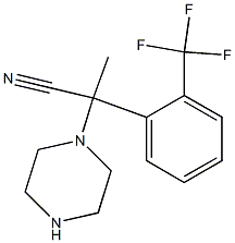 2-(piperazin-1-yl)-2-[2-(trifluoromethyl)phenyl]propanenitrile 구조식 이미지