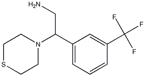 2-(thiomorpholin-4-yl)-2-[3-(trifluoromethyl)phenyl]ethan-1-amine 구조식 이미지