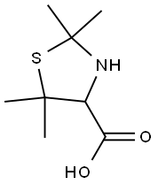 2,2,5,5-tetramethyl-1,3-thiazolidine-4-carboxylic acid Structure