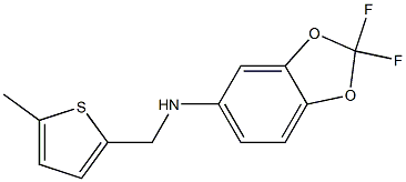 2,2-difluoro-N-[(5-methylthiophen-2-yl)methyl]-2H-1,3-benzodioxol-5-amine 구조식 이미지