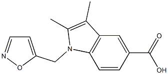 2,3-dimethyl-1-(1,2-oxazol-5-ylmethyl)-1H-indole-5-carboxylic acid Structure
