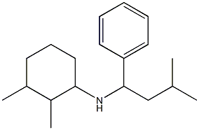 2,3-dimethyl-N-(3-methyl-1-phenylbutyl)cyclohexan-1-amine Structure
