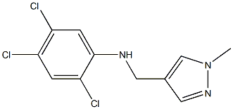 2,4,5-trichloro-N-[(1-methyl-1H-pyrazol-4-yl)methyl]aniline Structure