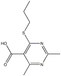 2,4-dimethyl-6-(propylthio)pyrimidine-5-carboxylic acid Structure