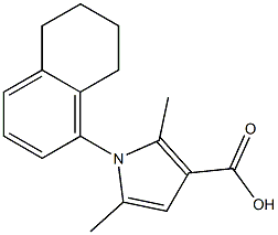 2,5-dimethyl-1-(5,6,7,8-tetrahydronaphthalen-1-yl)-1H-pyrrole-3-carboxylic acid Structure