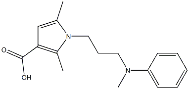 2,5-dimethyl-1-{3-[methyl(phenyl)amino]propyl}-1H-pyrrole-3-carboxylic acid Structure
