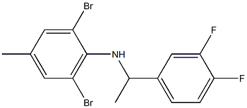 2,6-dibromo-N-[1-(3,4-difluorophenyl)ethyl]-4-methylaniline 구조식 이미지