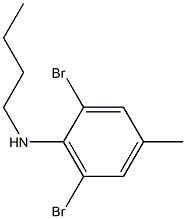 2,6-dibromo-N-butyl-4-methylaniline 구조식 이미지