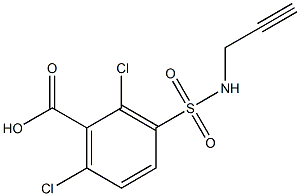 2,6-dichloro-3-(prop-2-yn-1-ylsulfamoyl)benzoic acid 구조식 이미지