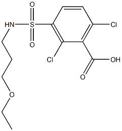 2,6-dichloro-3-[(3-ethoxypropyl)sulfamoyl]benzoic acid Structure