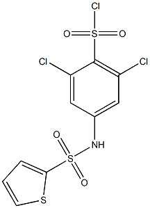 2,6-dichloro-4-[(thien-2-ylsulfonyl)amino]benzenesulfonyl chloride Structure