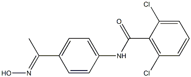 2,6-dichloro-N-{4-[1-(hydroxyimino)ethyl]phenyl}benzamide 구조식 이미지