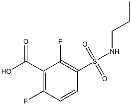 2,6-difluoro-3-(propylsulfamoyl)benzoic acid Structure