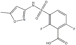 2,6-difluoro-3-[(5-methyl-1,2-oxazol-3-yl)sulfamoyl]benzoic acid Structure