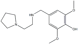 2,6-dimethoxy-4-({[2-(pyrrolidin-1-yl)ethyl]amino}methyl)phenol 구조식 이미지