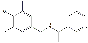 2,6-dimethyl-4-({[1-(pyridin-3-yl)ethyl]amino}methyl)phenol 구조식 이미지