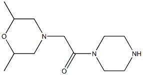 2,6-dimethyl-4-(2-oxo-2-piperazin-1-ylethyl)morpholine Structure