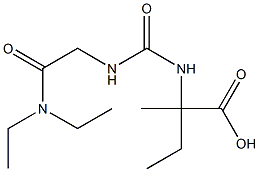 2-[({[2-(diethylamino)-2-oxoethyl]amino}carbonyl)amino]-2-methylbutanoic acid 구조식 이미지