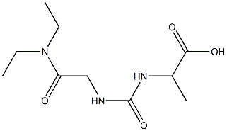 2-[({[2-(diethylamino)-2-oxoethyl]amino}carbonyl)amino]propanoic acid 구조식 이미지